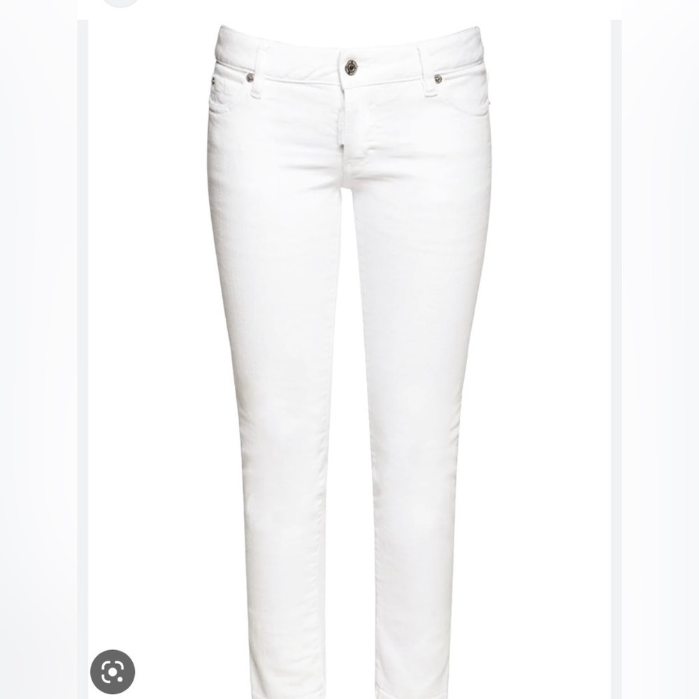 Dsquared2 logo-patch White straight cut jeans - Size 6